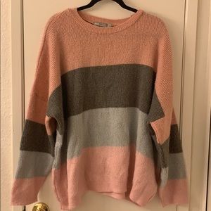 ASOS Chunky Sweater in Block Stripe- Size 10